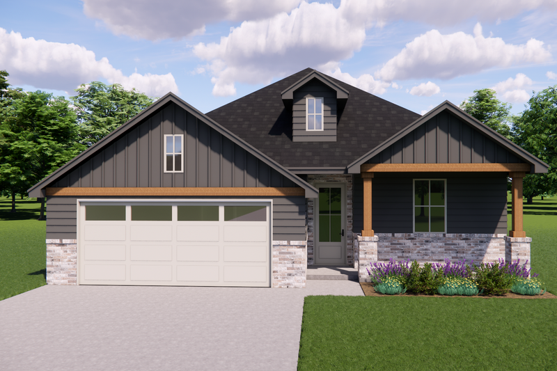 Architectural House Design - Exterior - Front Elevation 4 for Farmhouse House Plan #1119-20 - 3 bed, 2 bath