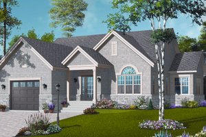 Cottage Exterior - Front Elevation Plan #23-2280