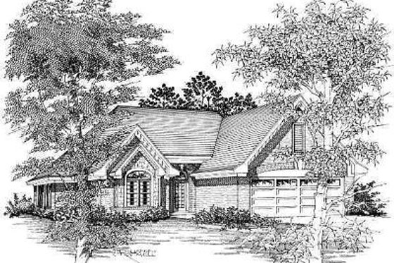 Exterior - Front Elevation for Traditional House Plan #329-228 - 2 bed, 2 bath