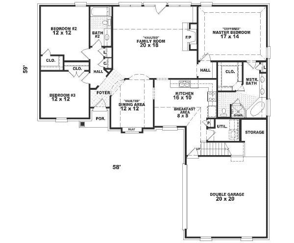 Traditional Floor Plan - Main Floor Plan #81-303