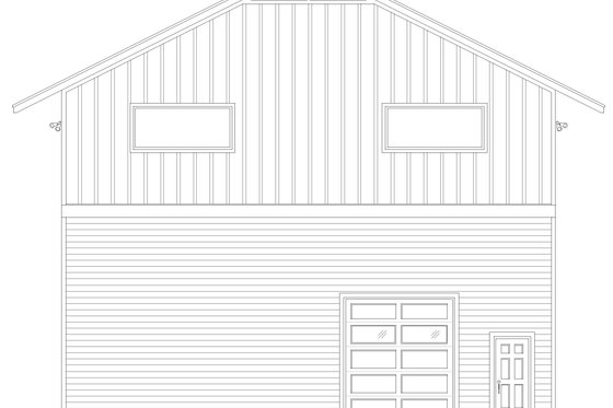 Exterior - Rear Elevation for Traditional House Plan #932-451, 0 bath