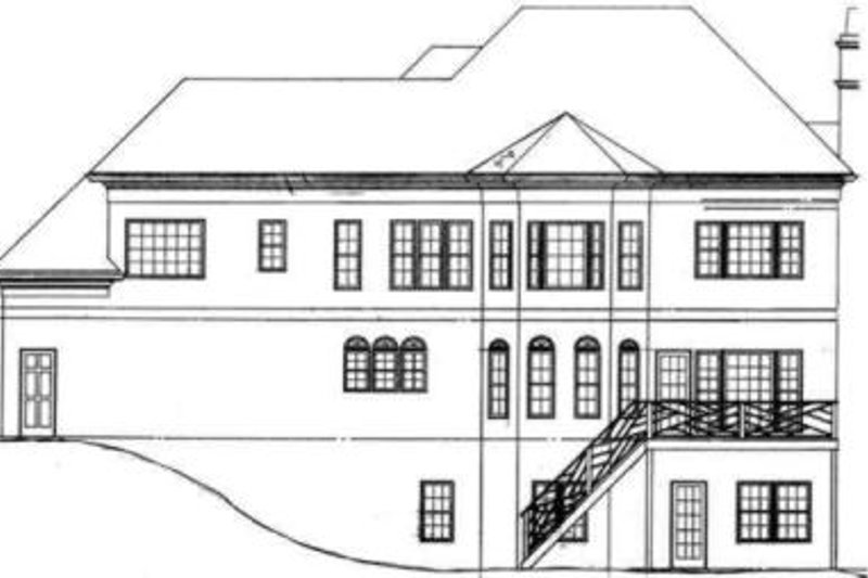 Dream House Plan - Exterior - Rear Elevation for Colonial House Plan #119-112 - 4 bed, 3.5 bath