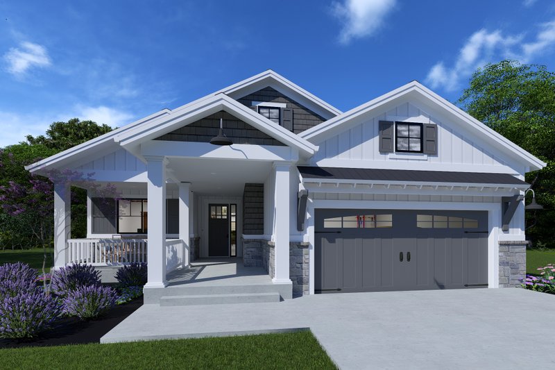 Home Plan - Exterior - Front Elevation 5 for Ranch House Plan #1069-23 - 3 bed, 2 bath