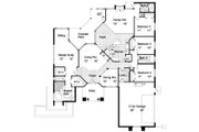 Mediterranean Style House Plan - 4 Beds 3 Baths 2224 Sq/Ft Plan #417-215 