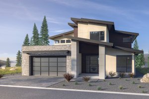 Contemporary Exterior - Front Elevation Plan #1100-58