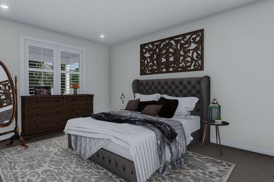 Interior - Master Bedroom for Cottage House Plan #1060-64 - 2 bed, 2 bath