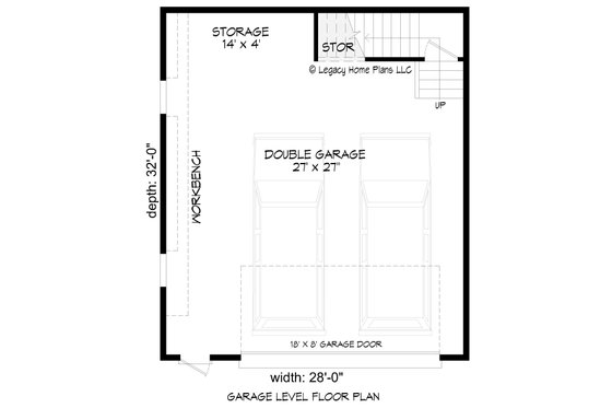 Floor Plan - Main Floor for Traditional House Plan #932-544, 0 bath