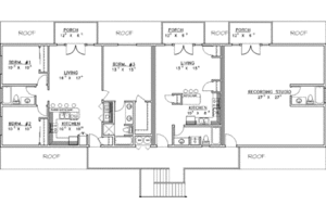 Floor Plan - Upper Floor for Country House Plan #117-252 - 5 bed, 5 bath