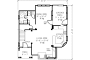 European Style House Plan - 2 Beds 1.5 Baths 1403 Sq/Ft Plan #410-251 