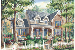 Country Exterior - Front Elevation Plan #25-4764