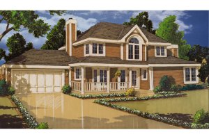 Country Exterior - Front Elevation Plan #3-243