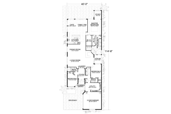 Floor Plan - Main Floor for Mediterranean House Plan #420-276 - 3 bed, 3 bath