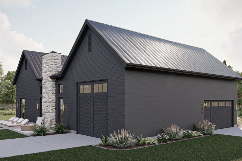 House Blueprint - Exterior - Other Elevation 1 for Barndominium House Plan #455-662 - 3 bed, 2 bath