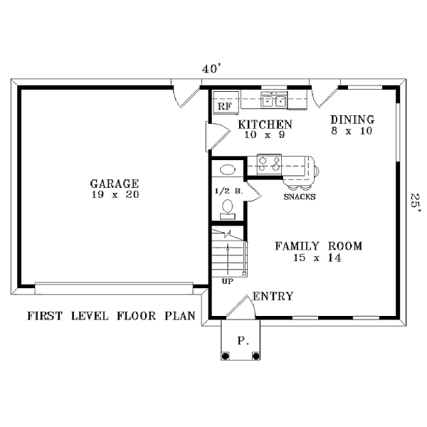 Colonial Floor Plan - Main Floor Plan #81-13845