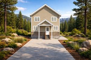 House Blueprint - Cabin Exterior - Front Elevation Plan #1060-451