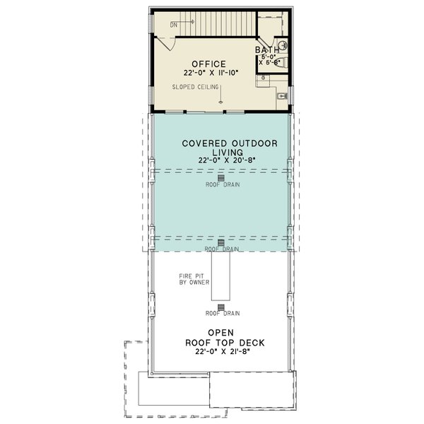 Contemporary Floor Plan - Upper Floor Plan #923-379