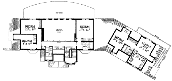 European Floor Plan - Upper Floor Plan #72-147