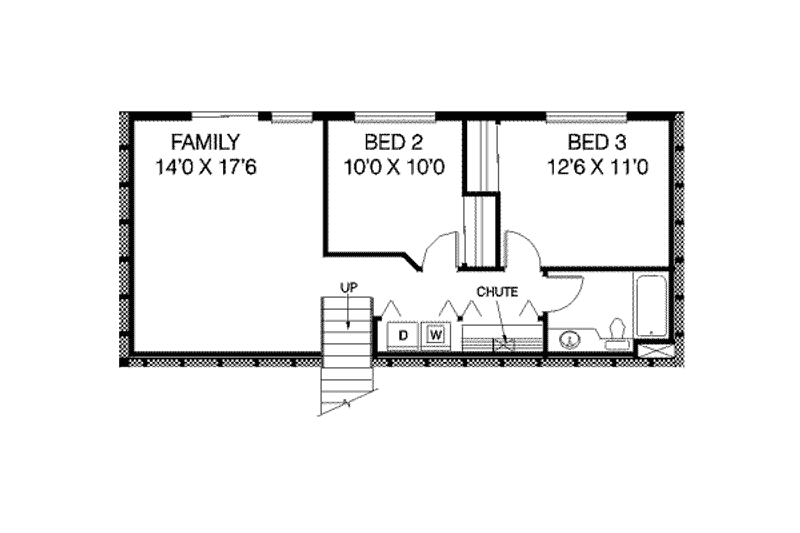 House Plan Design - Floor Plan - Lower Floor for Traditional House Plan #60-514 - 3 bed, 2.5 bath