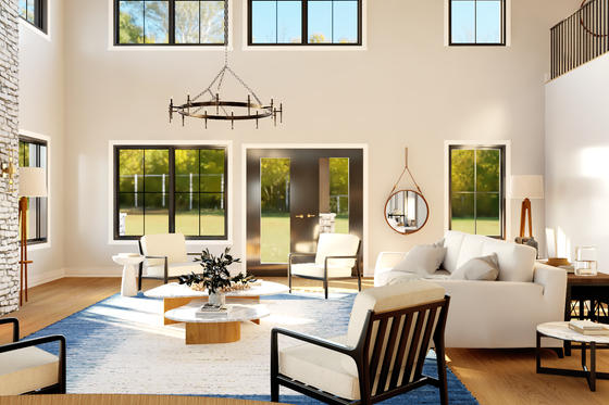 Interior - Family Room for Barndominium House Plan #1064-457 - 3 bed, 3.5 bath
