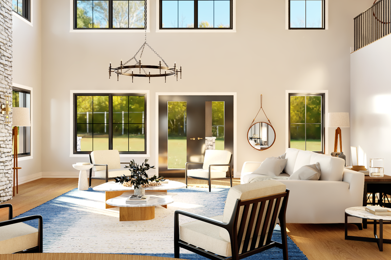 Dream House Plan - Interior - Family Room for Barndominium House Plan #1064-457 - 3 bed, 3.5 bath