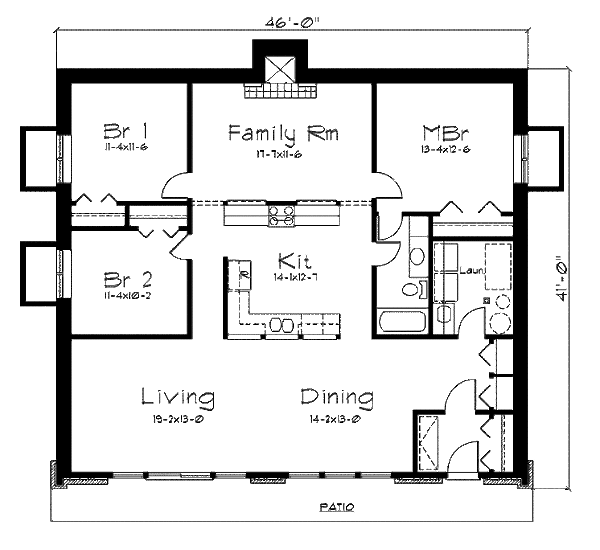House Blueprint - Mediterranean Floor Plan - Main Floor Plan #57-260