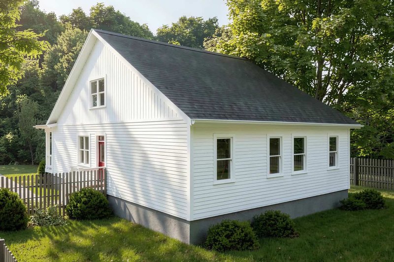 Home Plan - Exterior - Rear Elevation for Farmhouse House Plan #79-241 - 2 bed, 2 bath