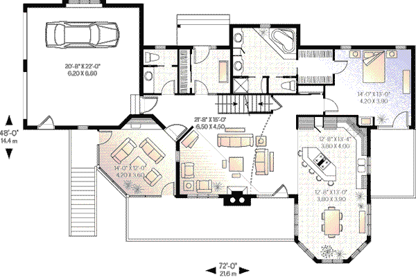 Dream House Plan - Cottage Floor Plan - Main Floor Plan #23-2069