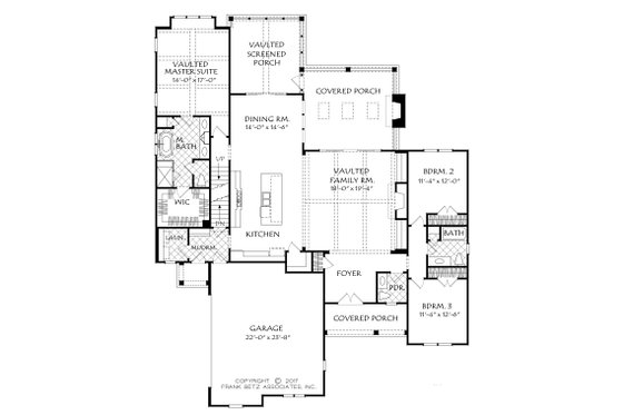Floor Plan - Main Floor for Country House Plan #927-980 - 3 bed, 2.5 bath