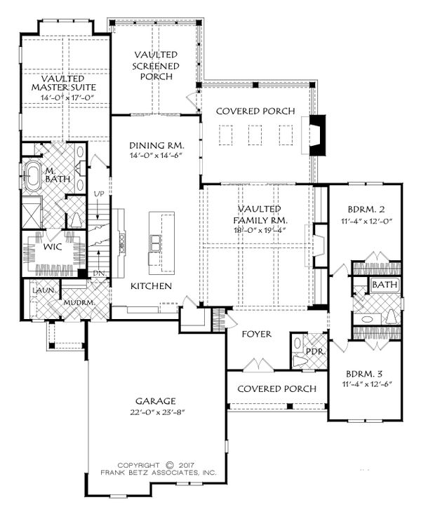 Country Floor Plan - Main Floor Plan #927-980