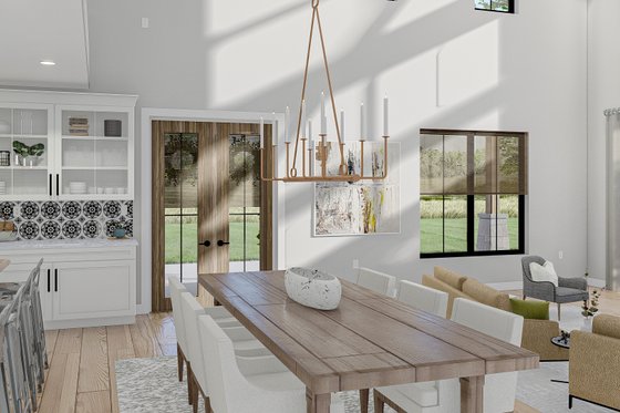 Interior - Dining Room for Barndominium House Plan #455-250 - 4 bed, 3.5 bath