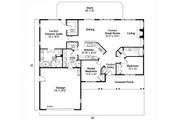 Ranch Style House Plan - 3 Beds 2 Baths 1884 Sq/Ft Plan #124-862 