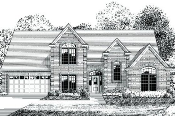 Exterior - Front Elevation for Traditional House Plan #424-307 - 3 bed, 2.5 bath