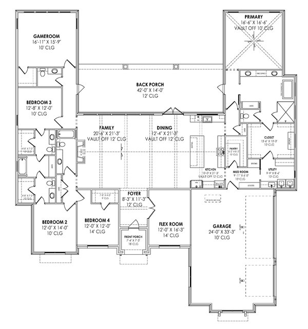 Home Plan - Prairie Floor Plan - Main Floor Plan #1096-37
