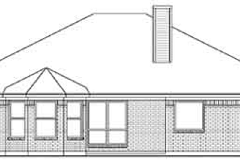 Home Plan - Exterior - Rear Elevation for Southern House Plan #84-227 - 4 bed, 2 bath
