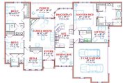 European Style House Plan - 4 Beds 3 Baths 2577 Sq/Ft Plan #63-137 