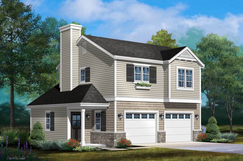 Country Style House Plan - 1 Beds 1 Baths 849 Sq/Ft Plan #22-611