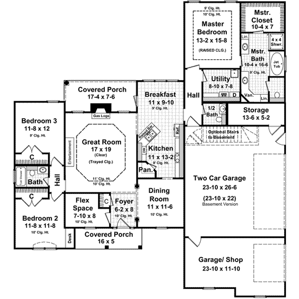 House Plan Design - Traditional Floor Plan - Main Floor Plan #21-180