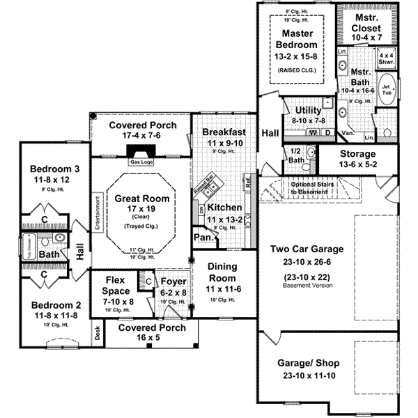 Dream House Plan - Traditional Floor Plan - Main Floor Plan #21-180