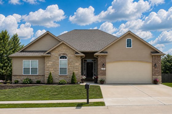 Exterior - Front Elevation 4 for Traditional House Plan #20-2123 - 3 bed, 2.5 bath