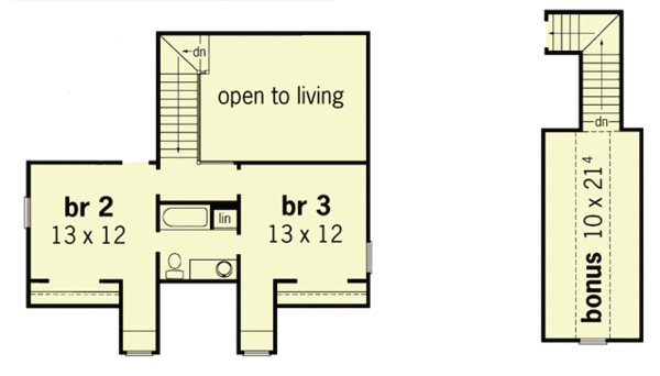 Southern Floor Plan - Upper Floor Plan #16-202