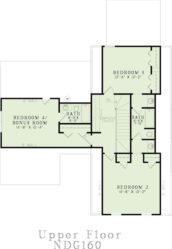 House Design - Traditional Floor Plan - Upper Floor Plan #17-3293