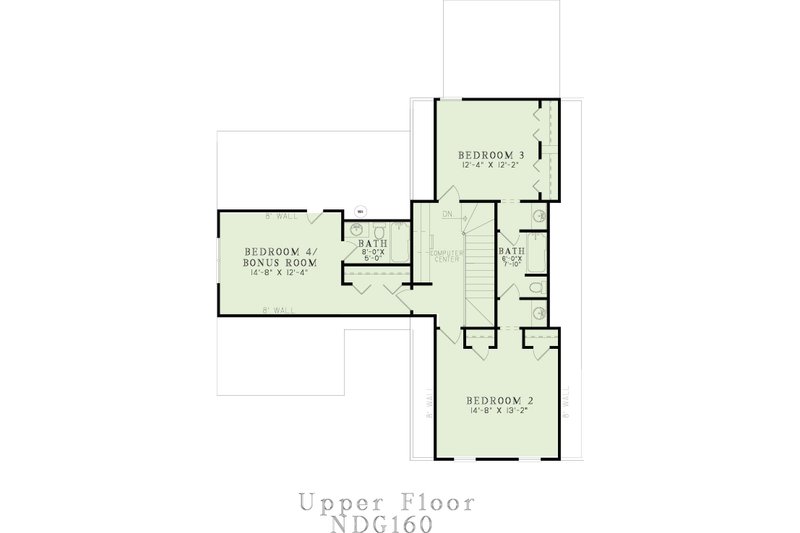 Dream House Plan - Floor Plan - Upper Floor for Traditional House Plan #17-3293 - 4 bed, 3.5 bath