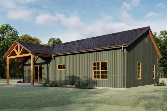 Exterior - Other Elevation 3 for Barndominium House Plan #1092-23 - 2 bed, 2 bath