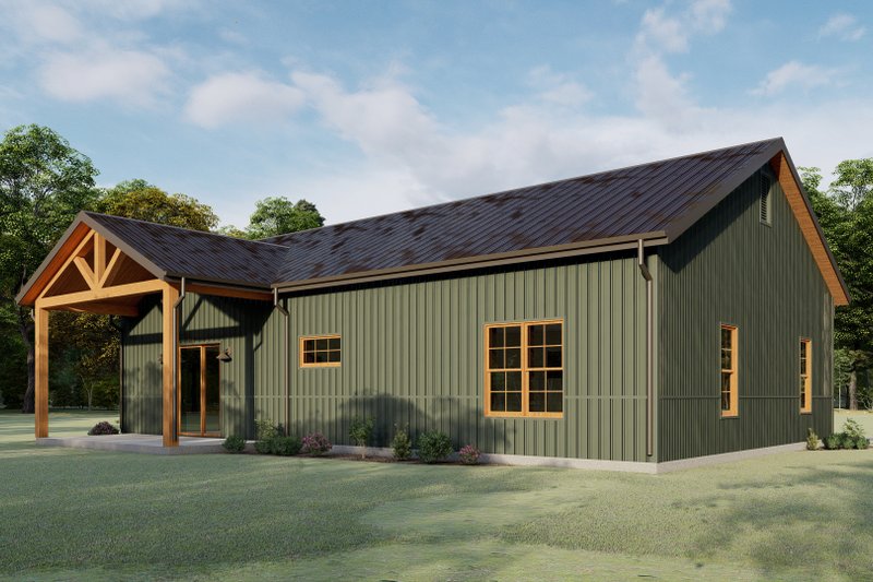 Home Plan - Exterior - Other Elevation 3 for Barndominium House Plan #1092-23 - 2 bed, 2 bath