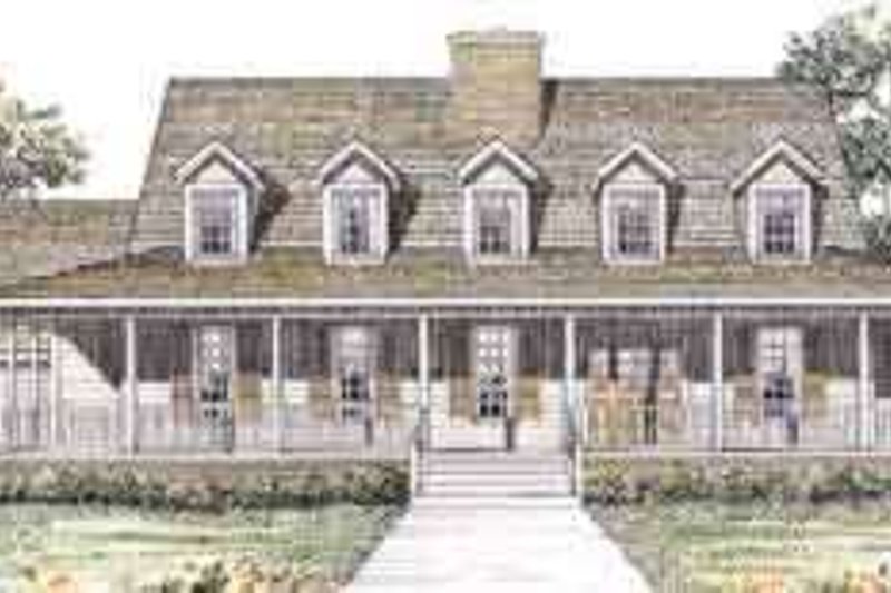 Architectural House Design - Country Exterior - Front Elevation Plan #72-455