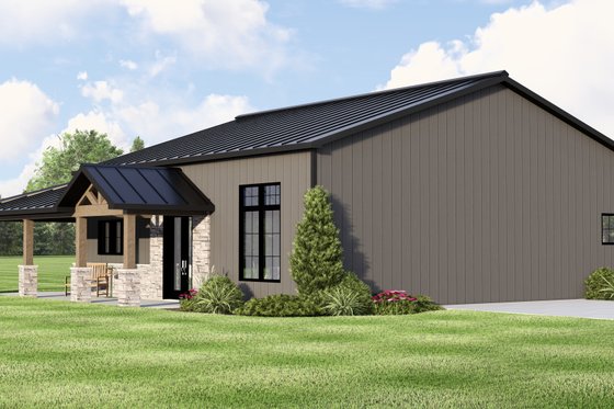 Exterior - Other Elevation 1 for Ranch House Plan #1064-407 - 2 bed, 2 bath