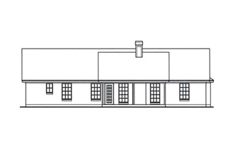 Dream House Plan - Exterior - Rear Elevation for Country House Plan #42-385 - 3 bed, 2 bath