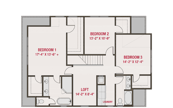 Farmhouse Floor Plan - Upper Floor Plan #461-93