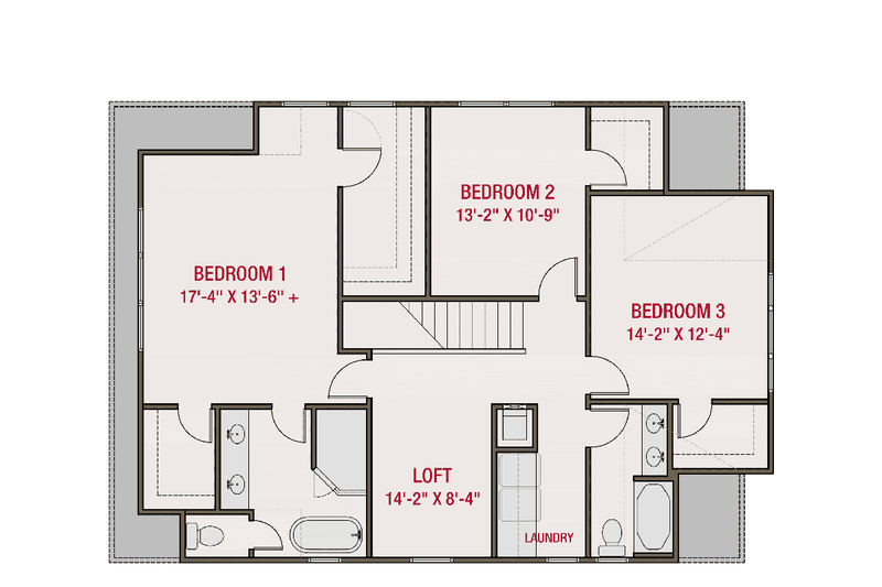 Dream House Plan - Floor Plan - Upper Floor for Farmhouse House Plan #461-93 - 4 bed, 3 bath
