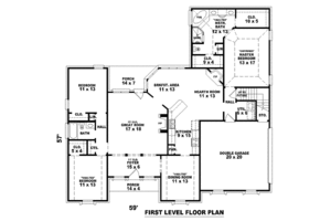 Floor Plan - Main Floor for European House Plan #81-1519 - 3 bed, 2 bath